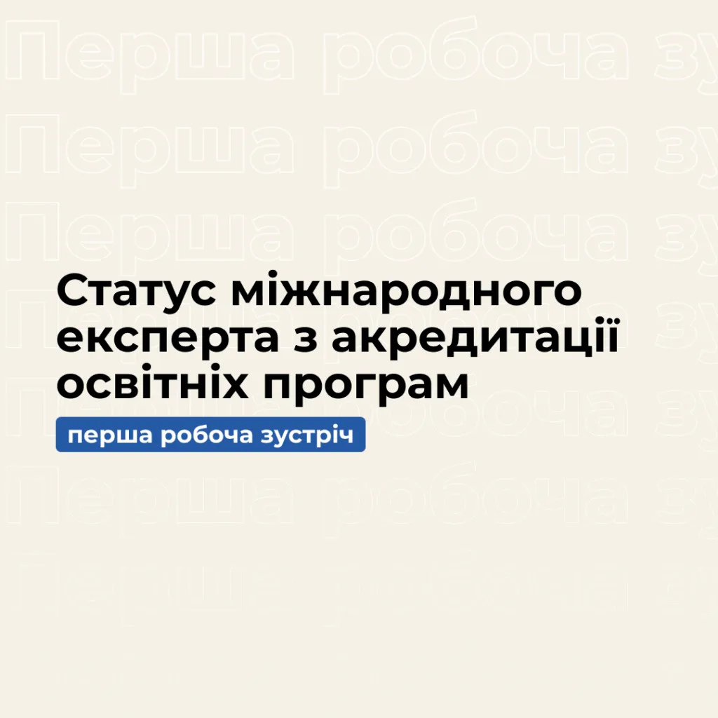 The status of an international expert on the accreditation of educational programs