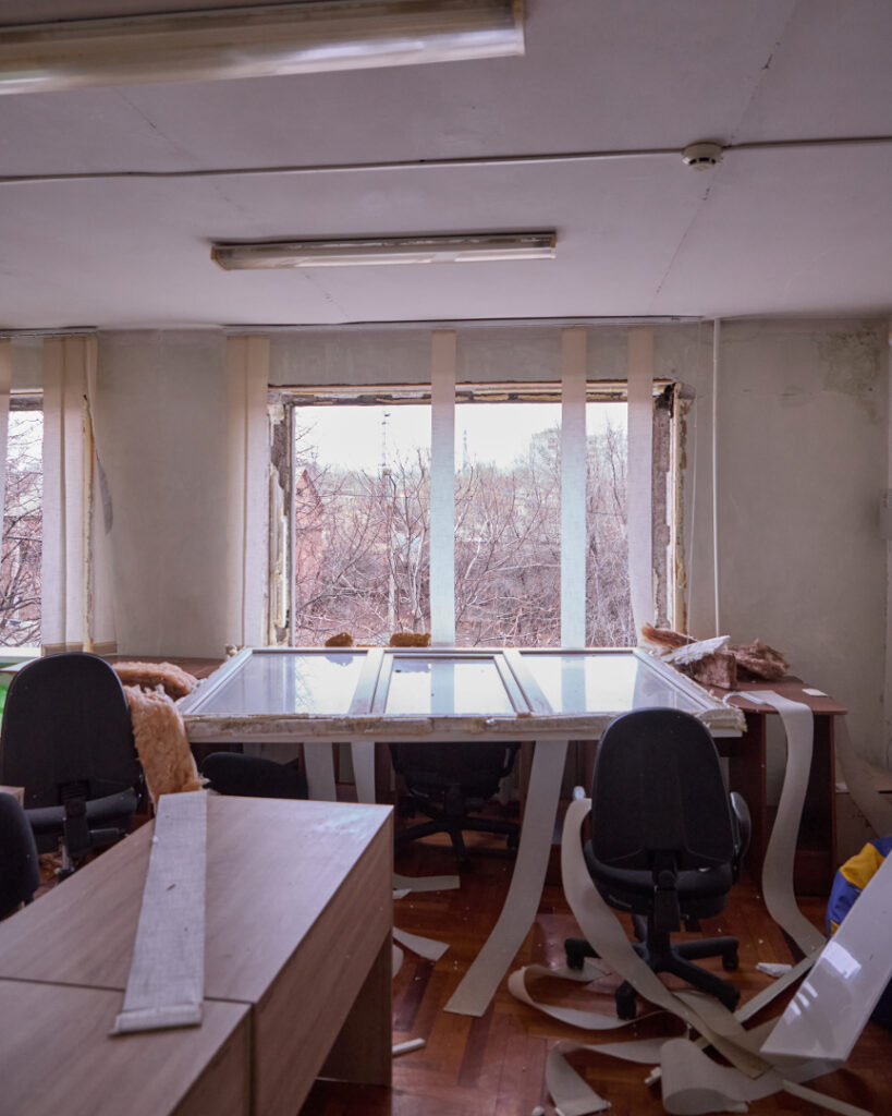 Damage to buildings and dormitories due to Russian strike on January 23, 2025