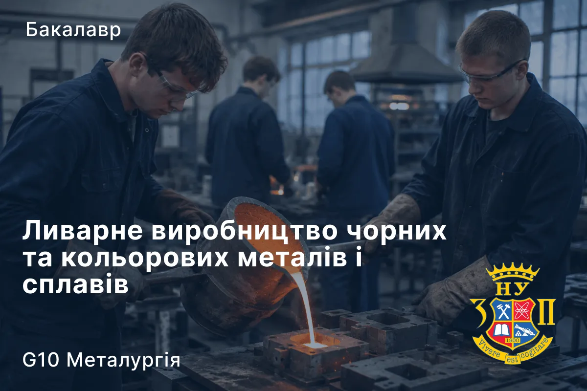 Ливарне виробництво чорних та кольорових металів і сплавів