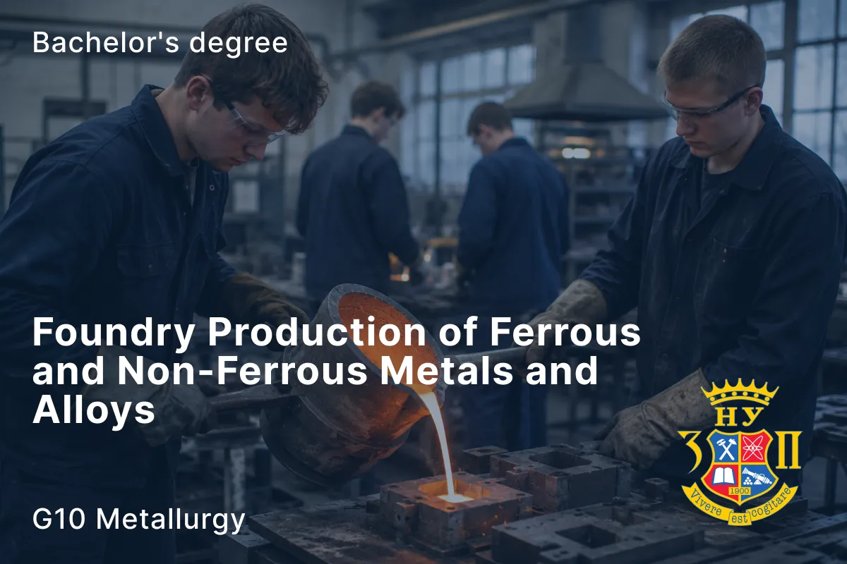 Foundry production of ferrous and non-ferrous metals and alloys